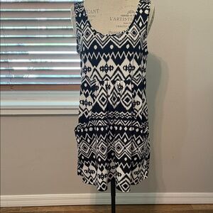 Black and White Tribal Print beach coverup